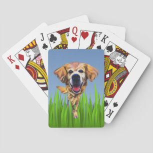 Jeu De Cartes Drôle Carton Golden Retriever Deck de cartes