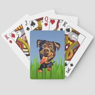 Jeu De Cartes Drôle Carton Rottweiler Deck de Cartes