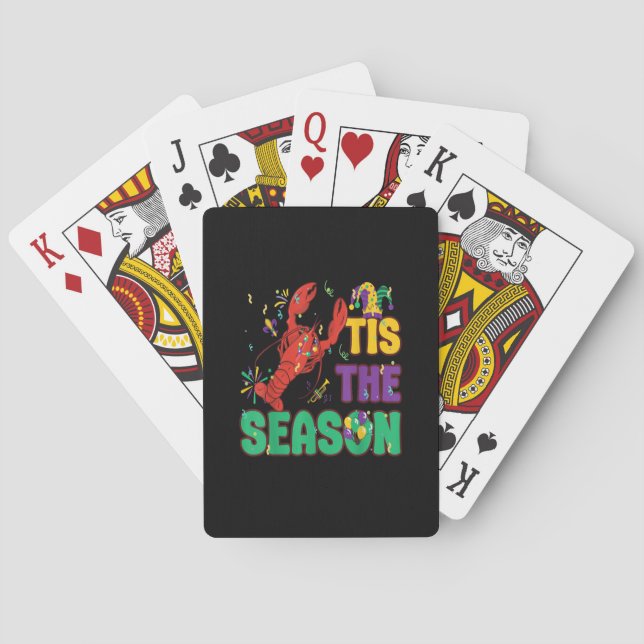 Jeu De Cartes Drôle C'Est La Saison Mardi Gras Crawfish (dos)