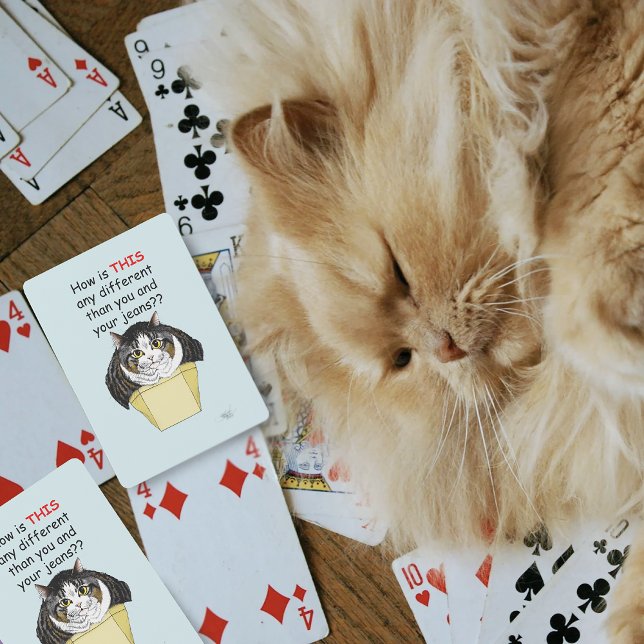 Jeu De Cartes Drôle Chubby Tabby Boîte à chat (Créateur téléchargé)
