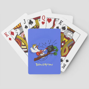 Jeu De Cartes Drôle cockatoo jouant de la guitare rock dessin an