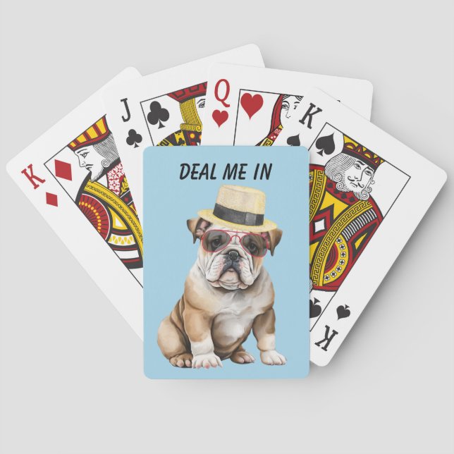Jeu De Cartes Drôle Dapper Bulldog Devenir (dos)