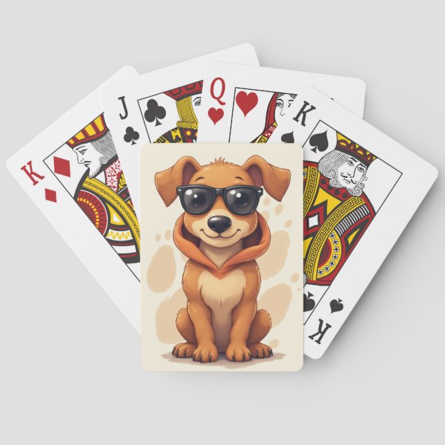 Jeu De Cartes Drôle de chien Rhodesian Ridgeback Kawaii (dos)