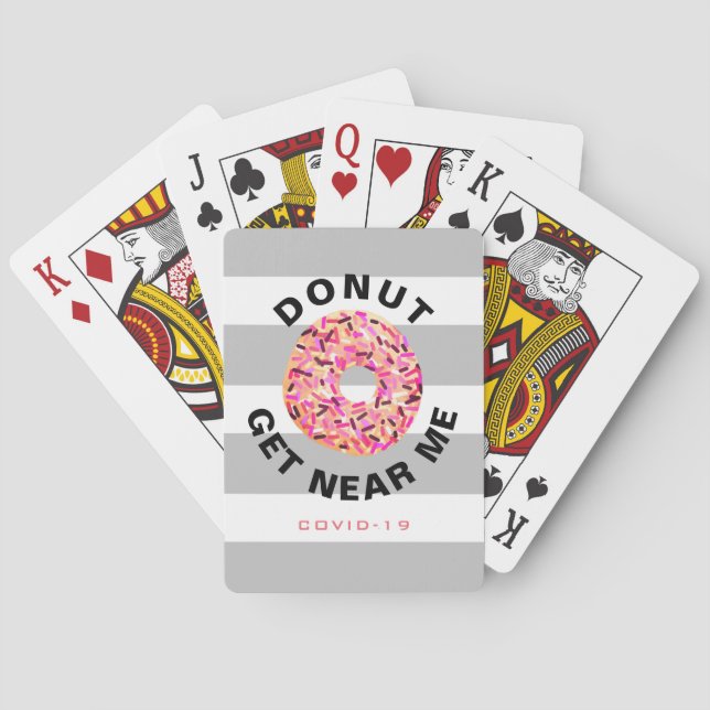 Jeu De Cartes Drôle de Distancing Social 19 Citation De Donut Ro (dos)