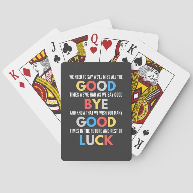 Jeu De Cartes Drôle de partir Adieu (dos)