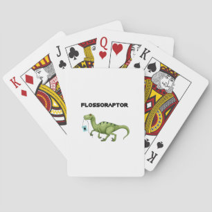 Jeu De Cartes Drôle dentaire d'hygiène de Flossoraptor de soie -