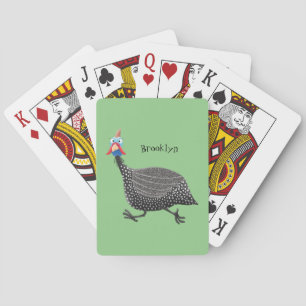 Jeu De Cartes Drôle dessin animé d'oiseau de Guineafowl