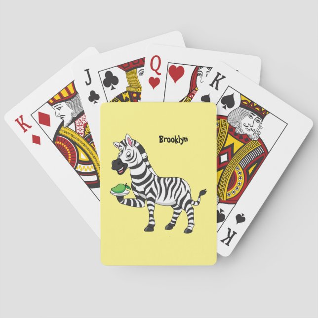 Jeu De Cartes Drôle dessin animé zèbre (dos)