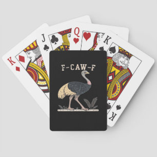 Jeu De Cartes Drôle F-Caw-F Autruche F-Caw-F Coq Oiseau Corbeau