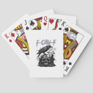 Jeu De Cartes Drôle F-Caw-F Corbeau Drôle Halloween Rétro Classi