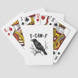 Jeu De Cartes Drôle F-Caw-F Corbeau Oiseau Corneille Hommes Femm