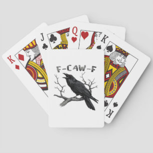 Jeu De Cartes Drôle F-Caw-F Gothique Corbeau Humour Essentiel