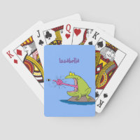 Drôle grenouille et bande dessinée personnalisée