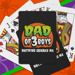 Jeu De Cartes Drôle Halloween Rien ne me fait peur Papa de 3 gar