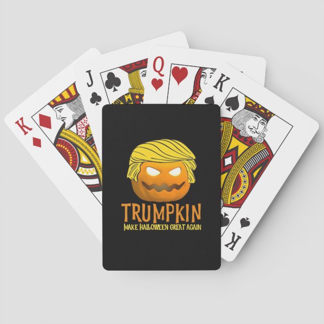 Jeu De Cartes Drôle Halloween Trumpkin (dos)