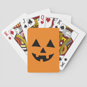 Jeu De Cartes Drôle Jack O Lanter Halloween Art Simple Jack O