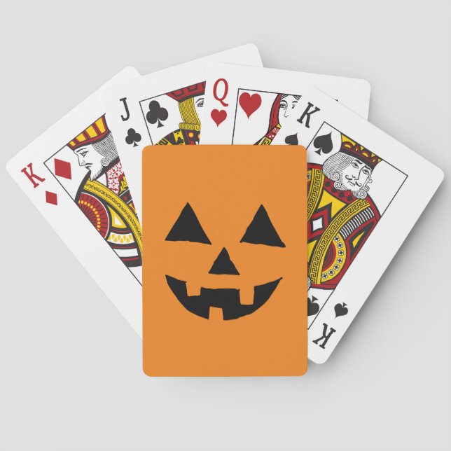 Jeu De Cartes Drôle Jack O Lanter Halloween Art Simple Jack O (dos)