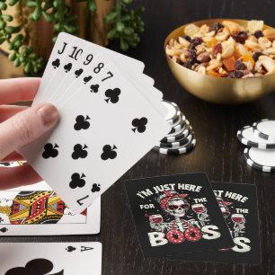 Jeu De Cartes Drôle je suis juste ici pour les fantômes squelet