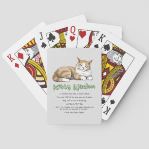 Jeu De Cartes Drôle Kitty sagesse