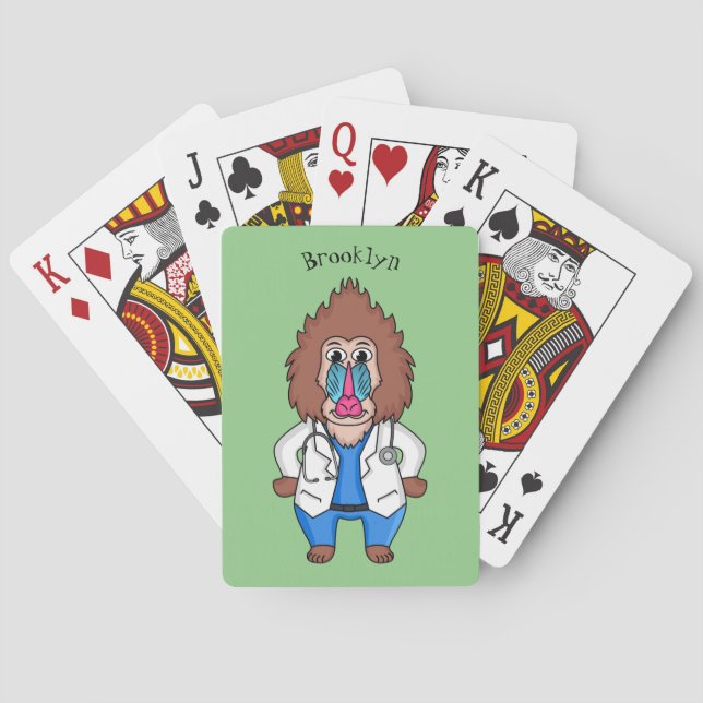 Jeu De Cartes Drôle manuel dessin d'un médecin (dos)