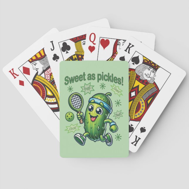 Jeu De Cartes Drôle mignon sucré comme chatons Pickleball (dos)