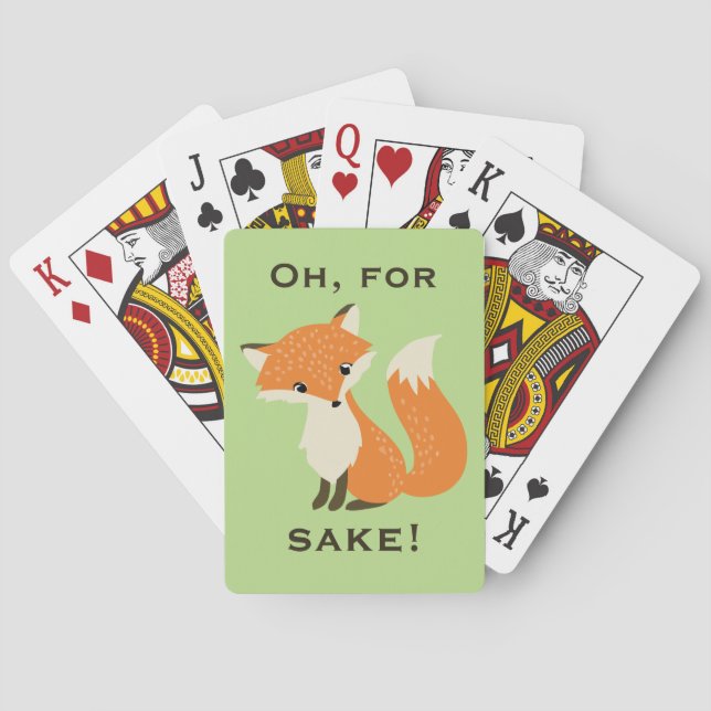 Jeu De Cartes Drôle oh, pour le vert de saké de Fox (dos)