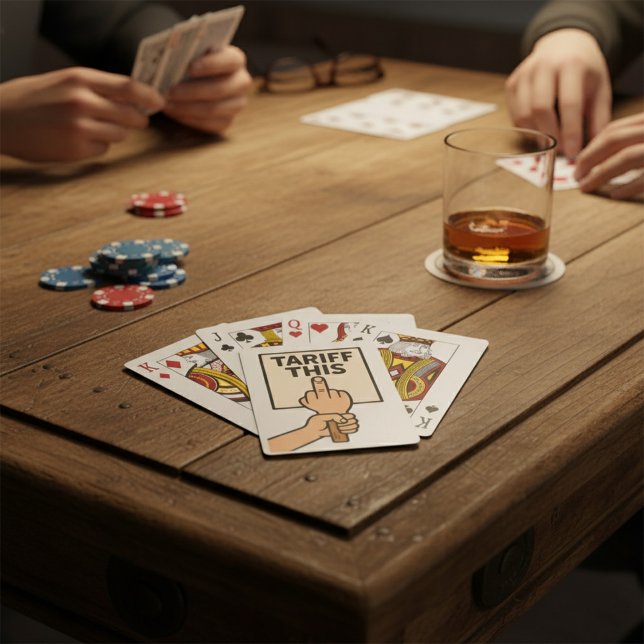 Jeu De Cartes Drôle panneau de protestation Tarif Ce doigt moyen (Créateur téléchargé)