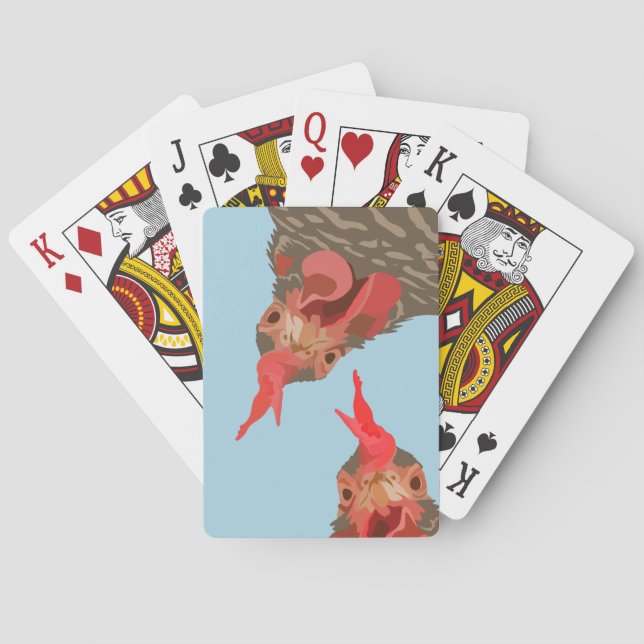 Jeu De Cartes Drôle poulet à l'envers (dos)
