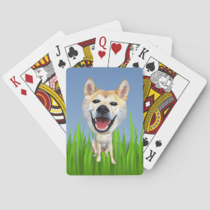 Jeu De Cartes Drôle Shiba Inu Chien Jouer aux cartes