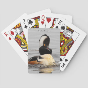 Jeu De Cartes Drôle surpris à capuchon Merganser Waterfowl Canar