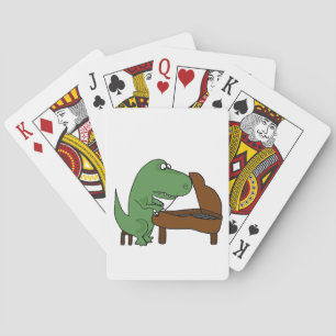 Jeu De Cartes Drôle T-Rex Dinosaure Jouer Piano