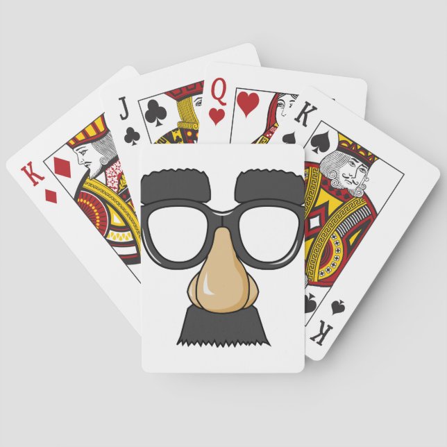 Jeu De Cartes drôles comiques lunettes (dos)