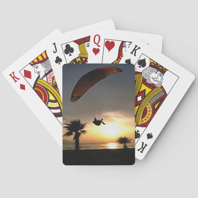 Jeu De Cartes Dropzone At Dusk Adventure Paraglider Art (dos)