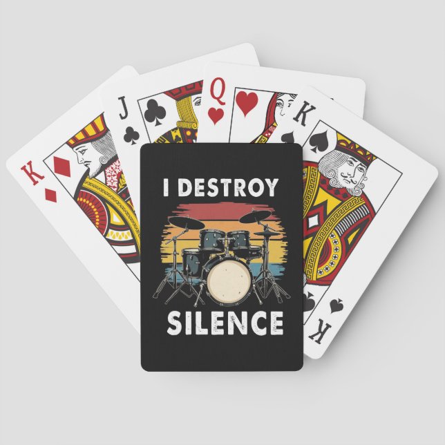 Jeu De Cartes Drummer I Destruction Silence Drum (dos)