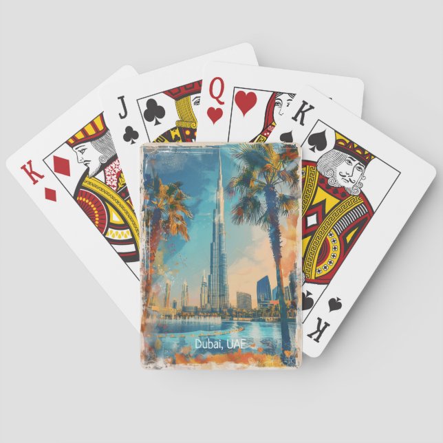 Jeu De Cartes Dubaï Émirats Arabes Unis Burj Khalifa (dos)