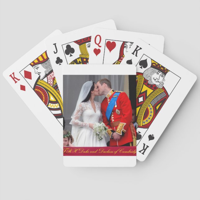 Jeu De Cartes Duc et duchesse de Cambridge Mariage royal (dos)