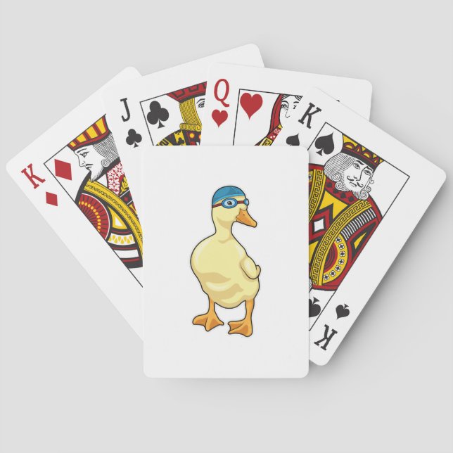 Jeu De Cartes Duck at Swimming with Swimming goggles (dos)