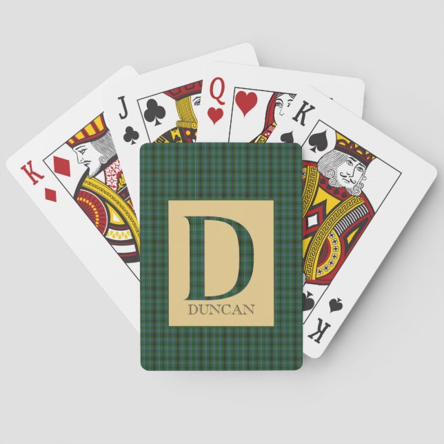 Jeu De Cartes Duncan Tartan Monogramme D (dos)