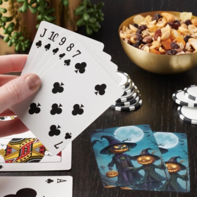 Jeu De Cartes Duo de citrouilles Halloween effrayant (Poker cards easy to shuffle, smooth card stock. Dimensions: 2.5" x 3.5”. )