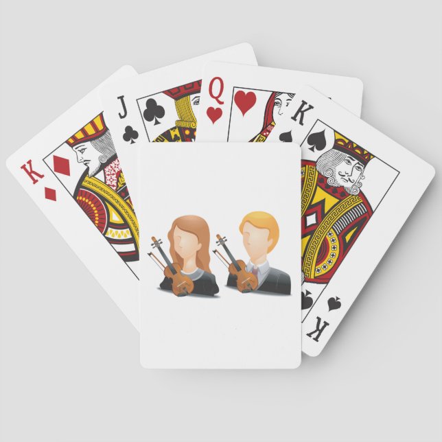 Jeu De Cartes Duo de violonistes sans visage Couple de musiciens (dos)
