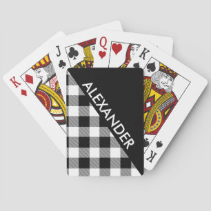 Jeu De Cartes DYI BG Buffalo noir Plaid 2 triangles Diag Blanc