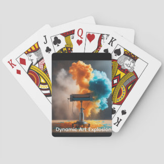 Jeu De Cartes Dynamic Art Explosion, High-Speed Surreal Canvvas 