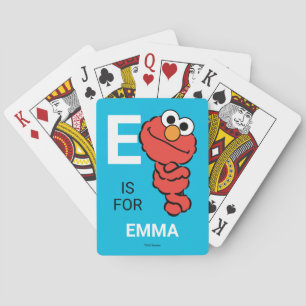 Jeu De Cartes E est pour Elmo   Ajouter Votre Nom