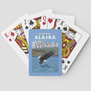 Jeu De Cartes Eagle chauve plongeant - Katmai, Alaska