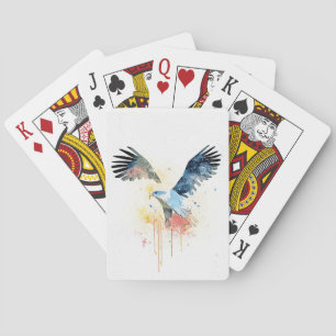 Jeu De Cartes Eagle Wild Animal Nature Aquarelle Art Peinture