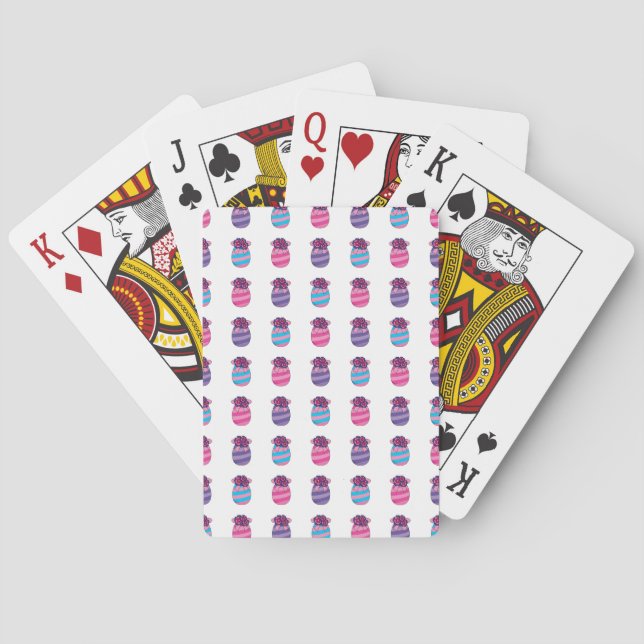 Jeu De Cartes Easter Eggs with Flowers and Ribbon (dos)