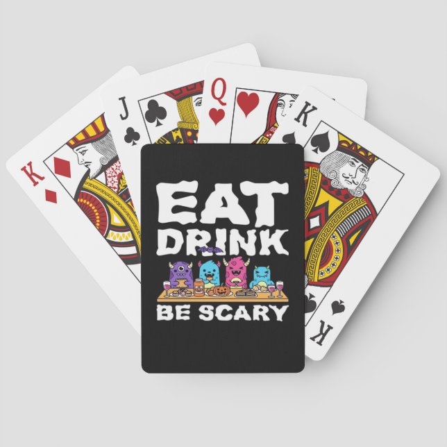 Jeu De Cartes Eat Drink Be Scary Monster Halloween Creative (dos)