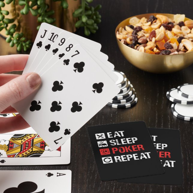 Jeu De Cartes Eat sleep poker repeat word art  (In Situ)