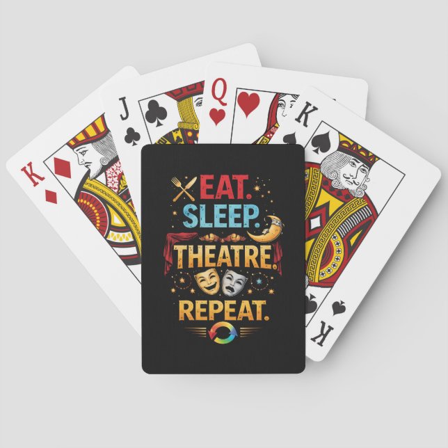 Jeu De Cartes Eat, Sleep, Theatre, Repeat (dos)