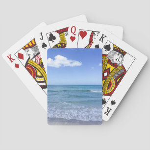 Jeu De Cartes Eau de la plage Ciel bleu Nuages blancs Océan Arri